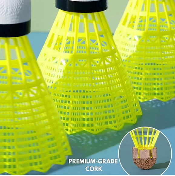 Ace Badminton Birdies/Shuttlecocks 12 pc set - yellow - Picture 3 of 11